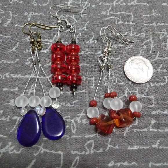 💖3 Pair Set 💖of Ladies Dangle Earrings - Picture 7 of 7